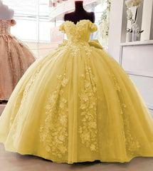 Beaded Princess Quinceanera Dresses with Big Bow Sweet 15 16 Ball Gown