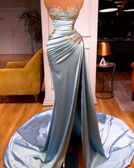 Blue long prom dress,  formal party dress