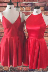 Simple Short Red Homecoming Dresses,Cocktail Dresses Classy