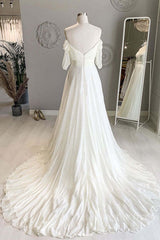 White sweetheart chiffon long prom dress white formal dress